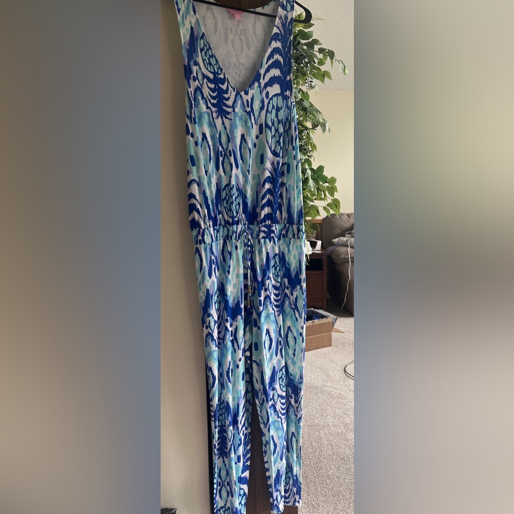 Lilly Pulitzer Paulina Jumpsuit in Blue Tropical